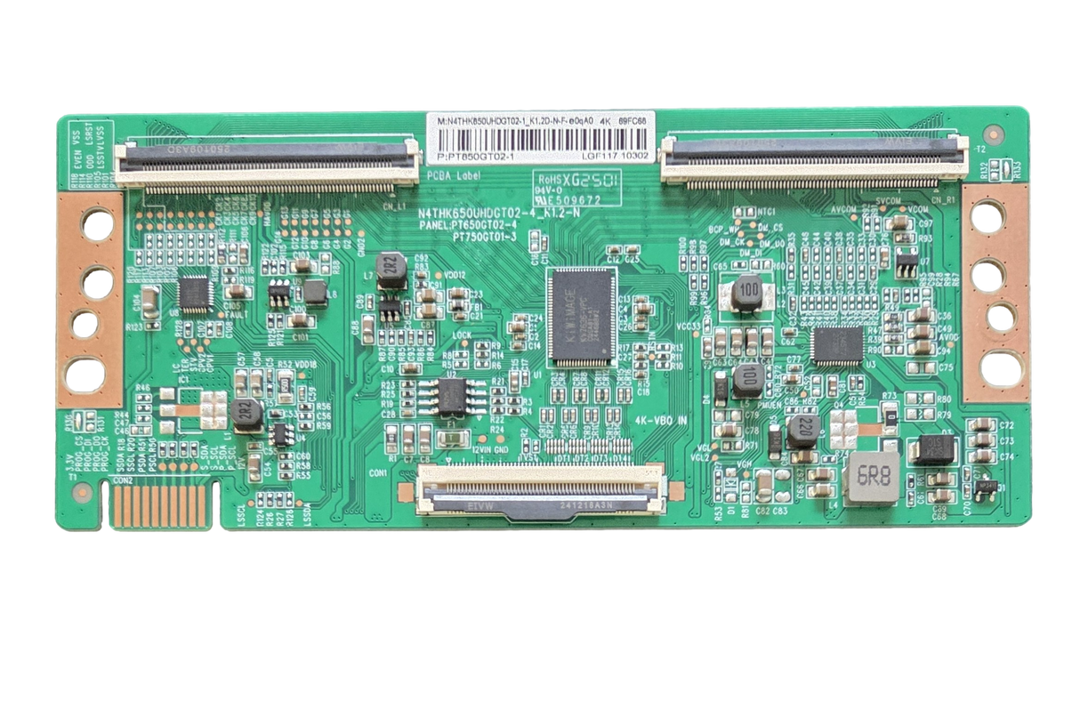 PT850GT02-1, Insignia T-Con Board, N4THK650UHDGT02-4_K1.2-N, NS-85F501NA26