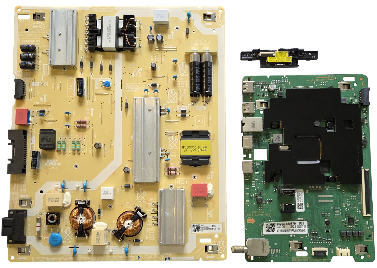UN65CU8000BXZA Samsung TV Repair Parts Kit, BN94-18057H Main Board, BN44-01111E Power Supply, BN59-01407A Wifi, UN65CU8000BXZA UB04, UN65CU8000BXZA