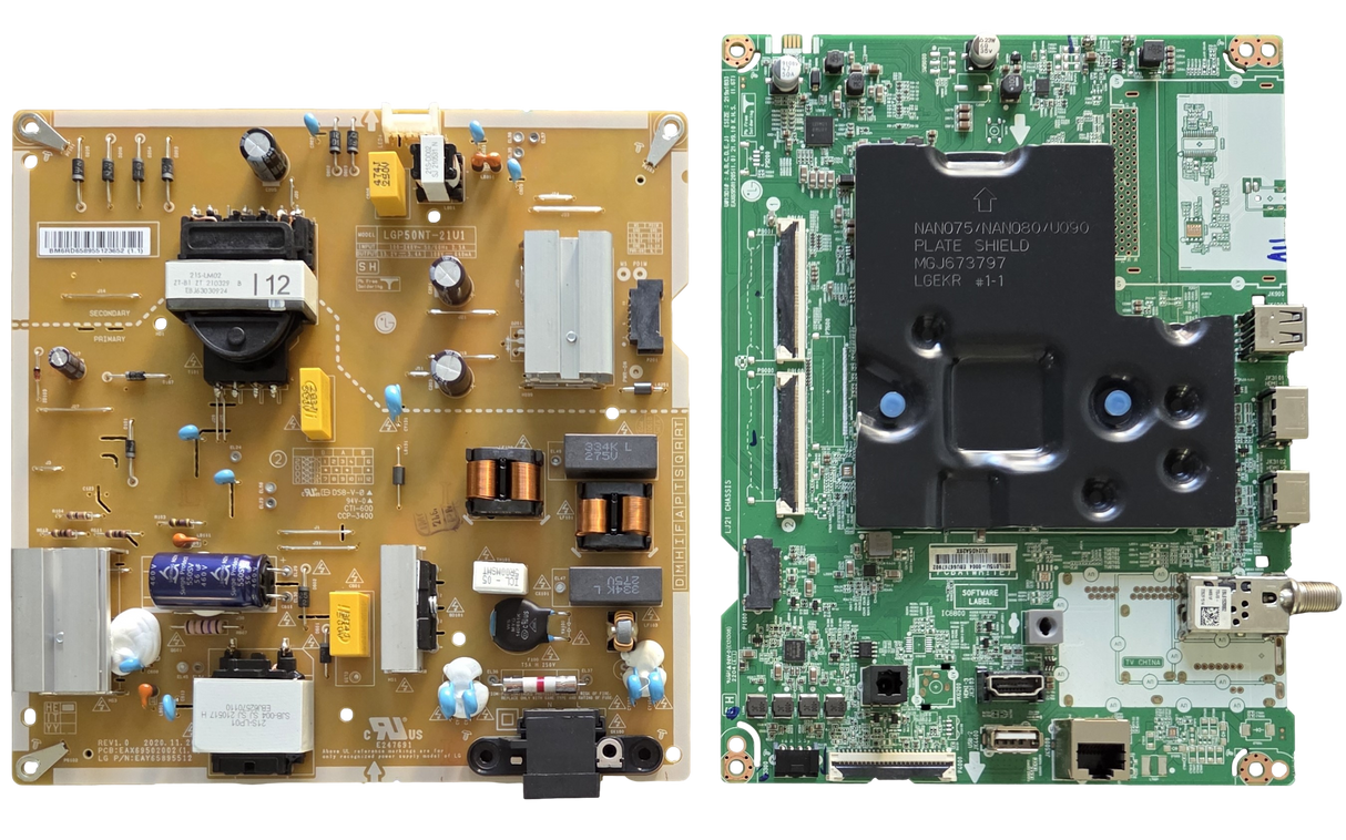 50UQ9000PUD LG TV Repair Parts Kit, EBU66767902 Main Board, EAY65895512 Power Supply, EAT65182001 Wifi, 50UQ9000PUD BUSYLJM, 50UQ9000PUD