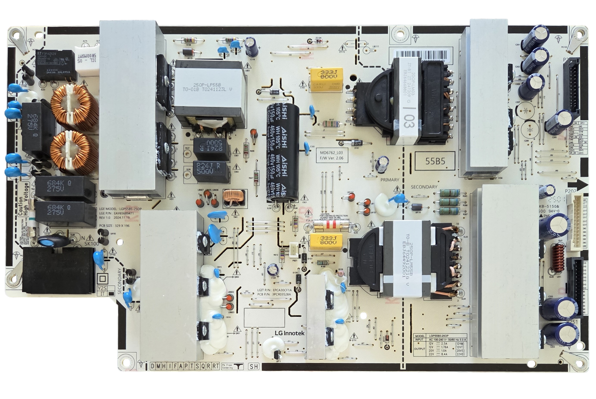 EAY65689471 LG Power Supply Board, LGP55B5-25OP, OLED55B5PUA