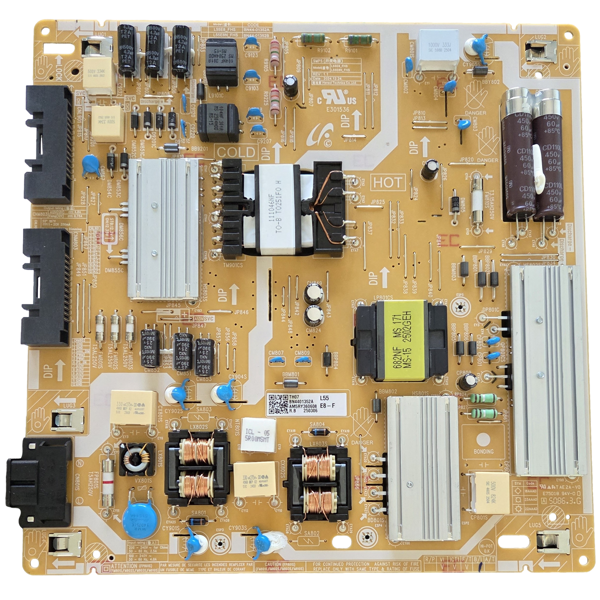 BN44-01352A Samsung Power Supply, L55E8_FHS, QN55Q8FAAFXZA – TV