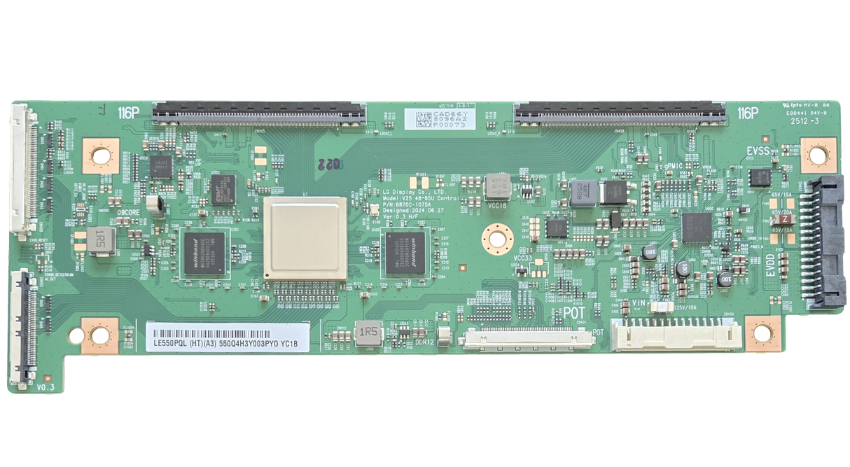 6871L-8096A LG T-Con Board, 6870C-1075A, OLED55B5PUA