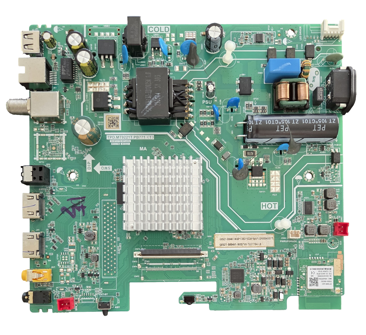 G0321-000461 TCL Main Board, TPD.MT9221T.PB771, 40Q3K