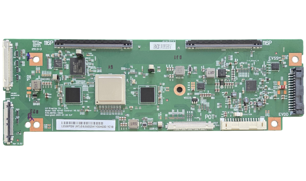6871L-8060B LG T-Con, 6870C-1064A, LE550PQW, OLED55C5PUA