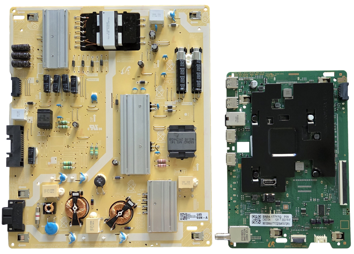UN65AU8000FXZA Samsung TV Repair Parts Kit, BN94-17717Q Main Board, BN44-01111A Power Supply, UN65AU8000FXZA WA28, UN65AU8000FXZA