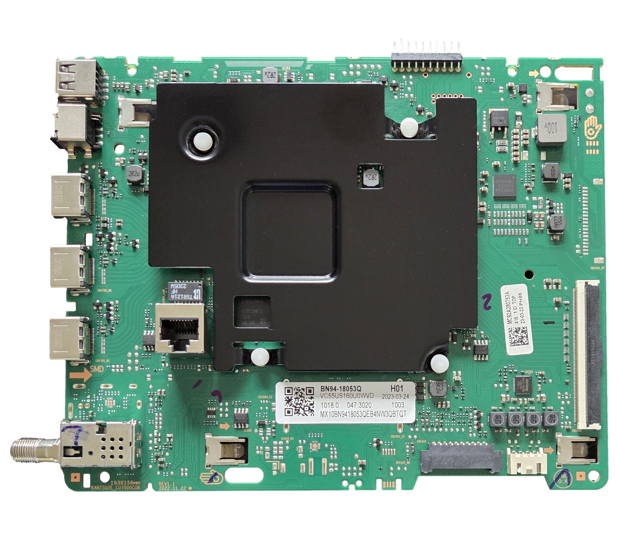 BN94-18053Q Samsung Main Board, KANTSU2E_CU7000COB, UN55CU7000DXZA