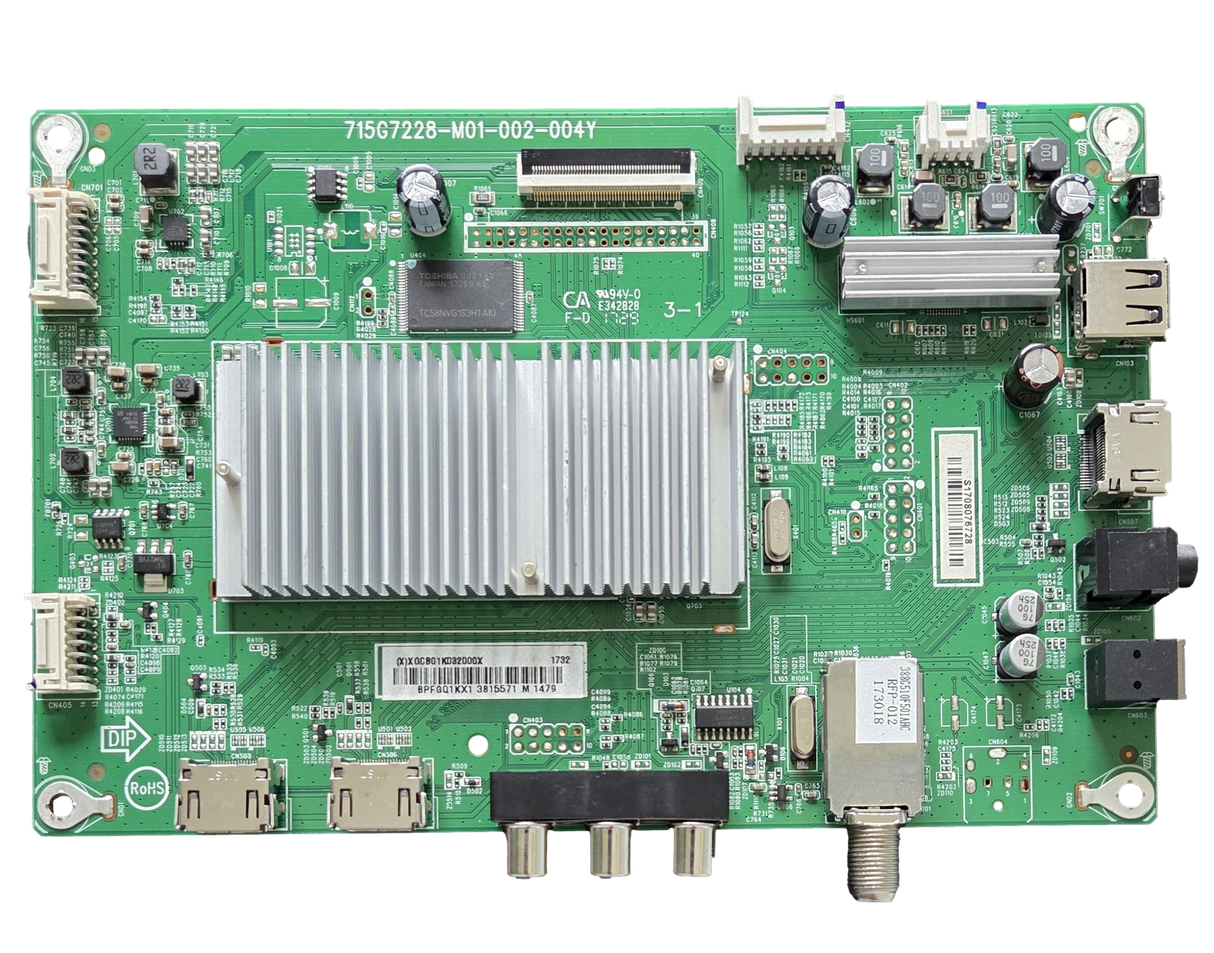 756TXGCB01K032 Insignia Main Board, 715G7228-M01-002-004Y, NS-39DR510NA17
