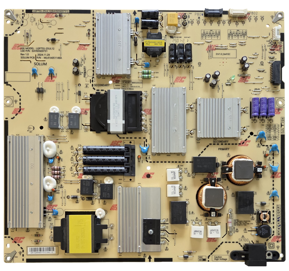 EAY65920731 LG Power Supply, LGP75S-25UL12, 75QNED85AUA, 75QNED85AAA