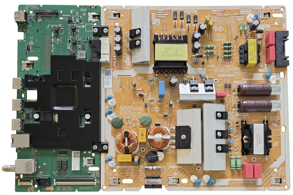 BN96-58678V-COMBO Samsung Main Board/Power Supply, BN96-58678V, BN44-01269B, BE75D-H, LH75BEDH