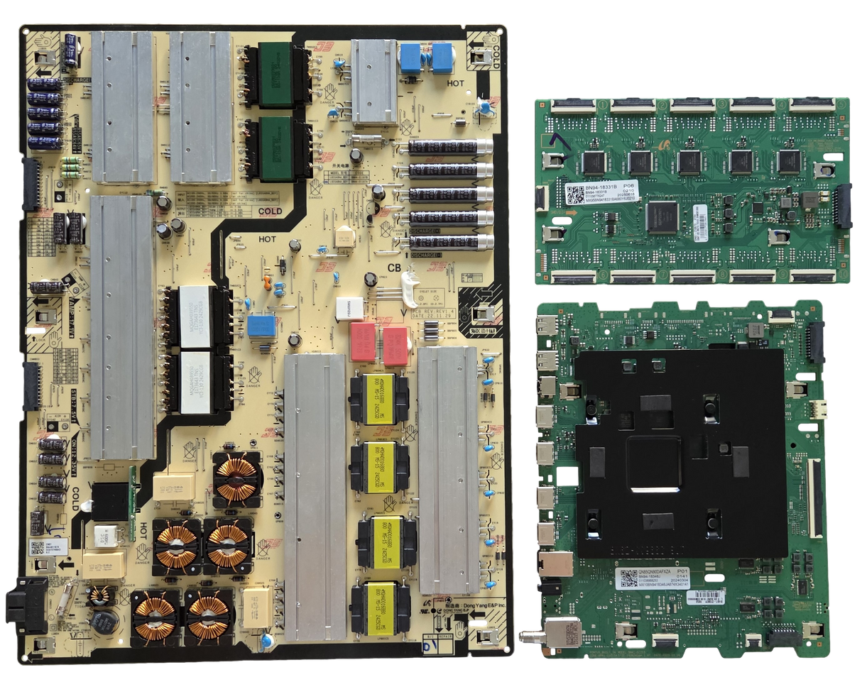 QN85QN90DDFXZA Samsung TV Repair Parts Kit, BN94-18346J Main Board, BN44-01167A Power Supply, BN94-18331B SubCon, QN85QN90DDFXZA