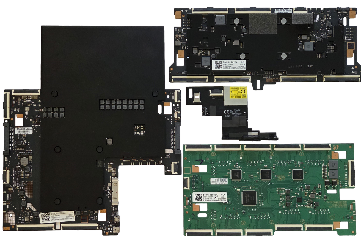 QN75QN990FFXZA Samsung TV Repair Parts Kit, BN94-18586C Main Board, BN95-12023A T-Con, BN94-18556A LED Driver, BN59-01460A Wifi, QN75QN990FFXZA