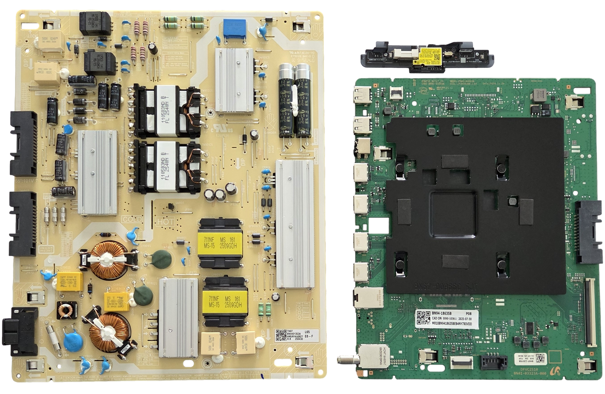 QN65Q8FDAFXZA Samsung TV Repair Parts Kit, BN94-18635B Main Board, BN44-01353A Power Supply, BN59-01485A Wifi, QN65Q8FDAFXZA