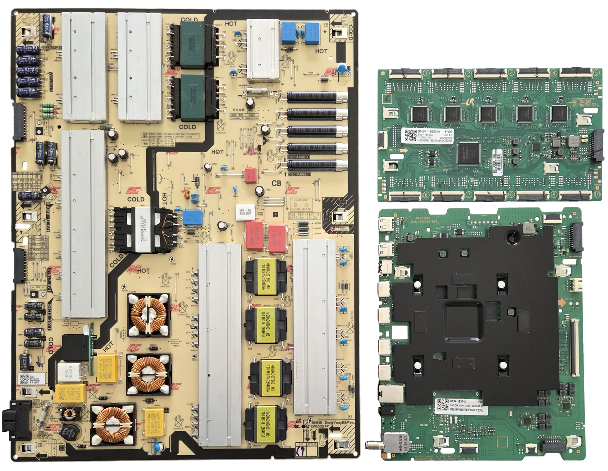 QN85QN90FAFXZA Samsung TV Repair Parts Kit, BN94-18574U Main Board, BN44-01315A Power Supply, BN94-18553A LED Driver, QN85QN90FAFXZA