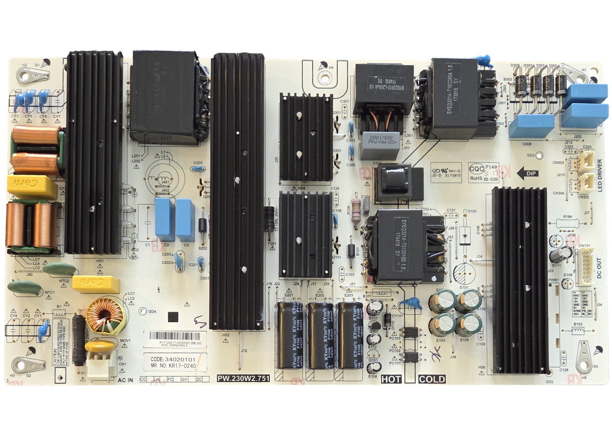 A17126017 Seiki Power Supply, PW.230W2.751, SC-65UK700N
