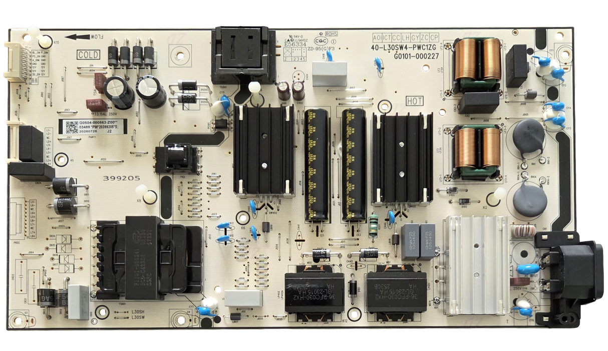 G0504-000563 TCL Power Supply, 40-L30SW4-PWC1ZG, 85Q550F