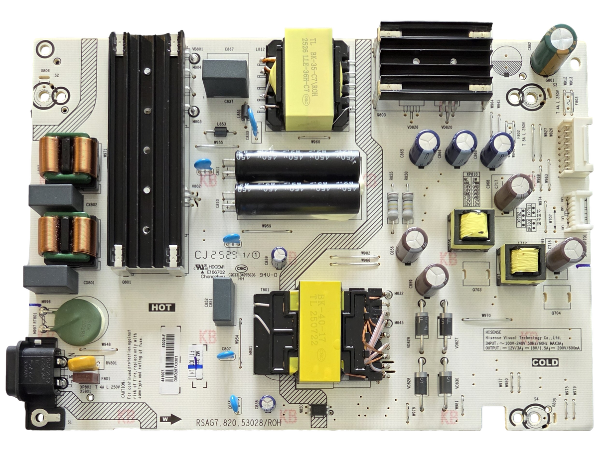 441007 Hisense Power Supply Board, RSAG7.820.53028/ROH, 65A6N