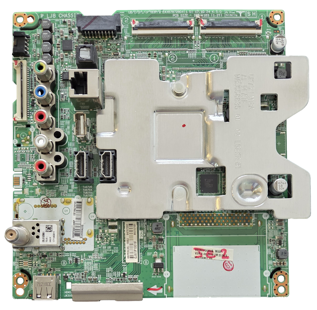 EBT65274703 LG Main Board, EAX67872804(1.0), 64707201, 86232101, 65UK7700AUB, 65UK7700AUB.AUSWLJR