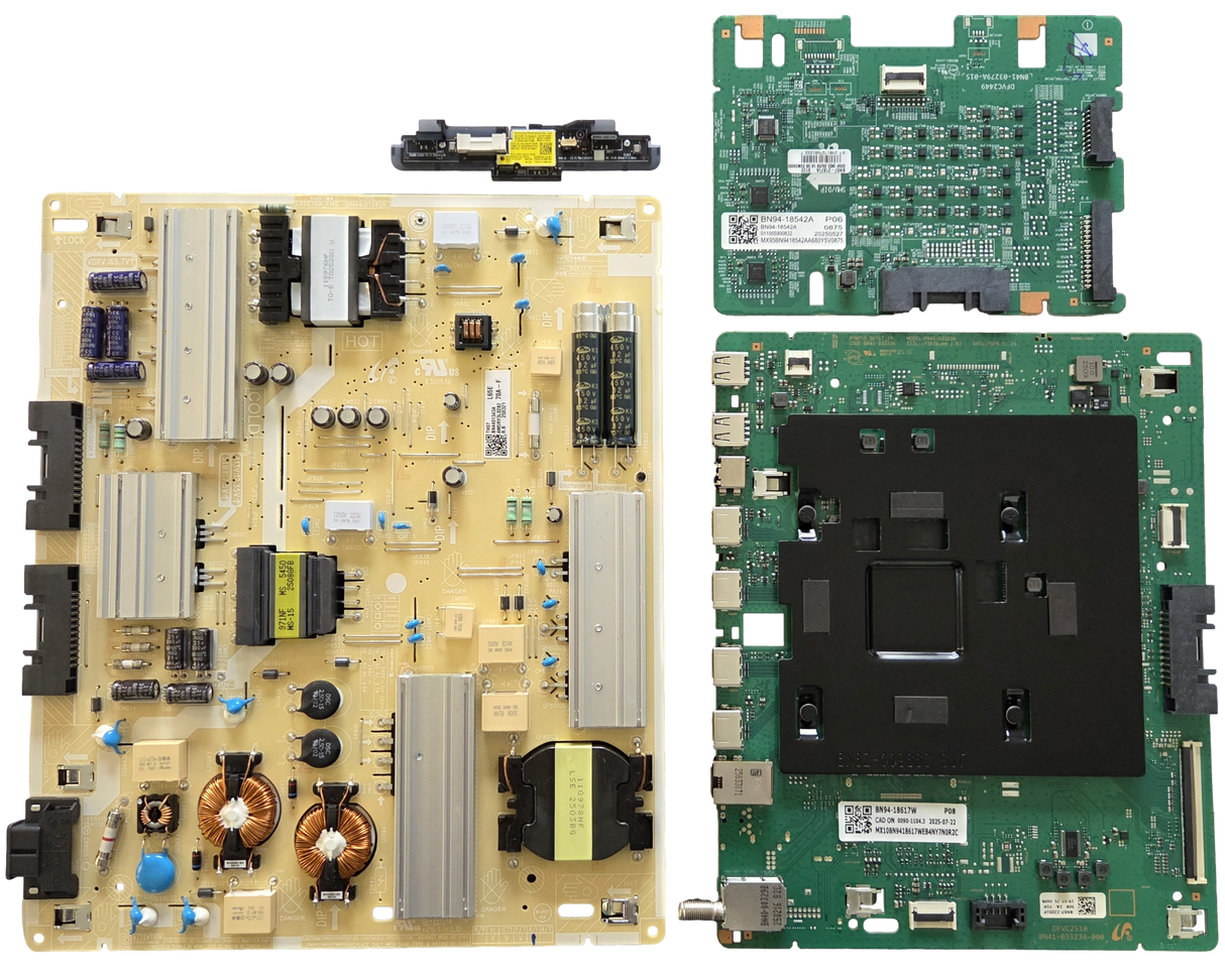 QN65QN70FAFXZA Samsung TV Repair Parts Kit, BN94-18617W Main Board, BN44-01343A Power Supply, BN94-18542A LED Driver, BN59-01485A Wifi, QN65QN70FAFXZA