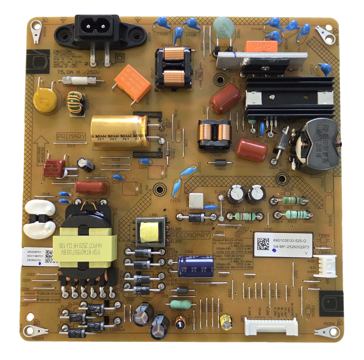 FSP123-1FS03 Sony Power Supply, 880103E00-525-G, 9OC1380701, K-43S20M2