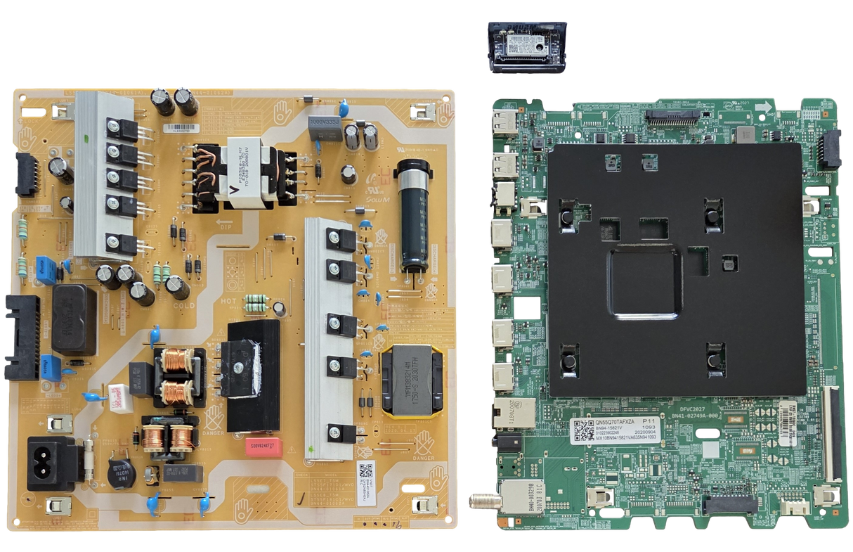 QN55Q70TAFXZA Samsung TV Repair Parts Kit, BN94-15821V Main Board, BN44-01062A Power Supply, BN59-01338A Wifi, QN55Q70TAFXZA CF04, QN55Q70TAFXZA