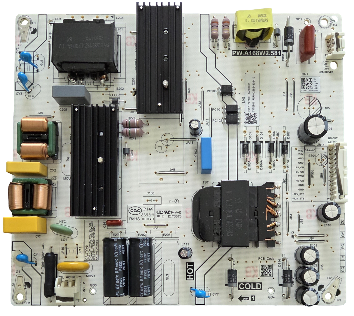 9012-242100-16801011 Westinghouse Power Supply, CVTE9011ARA0, PW.A168W2.581, WX58UX4800