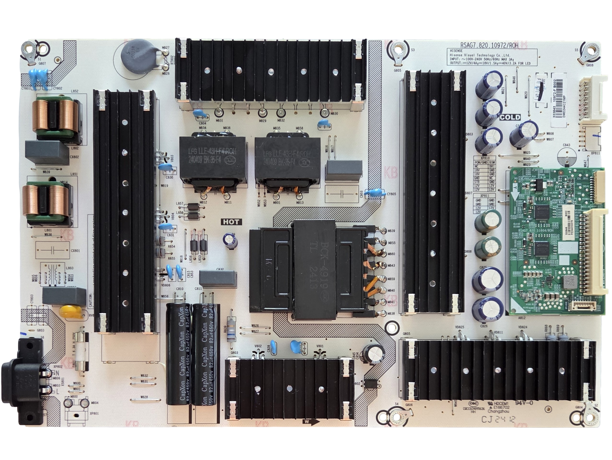 333543, Hisense Power Supply Board, RSAG7.820.10972/ROH, 65U6HR