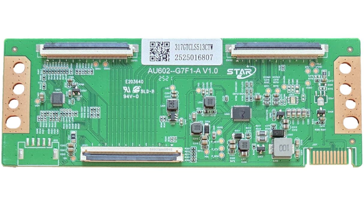 317GTCLS513CTW Roku T-Con, AU602--G7F1-A V1.0, 2525009935, 55CC