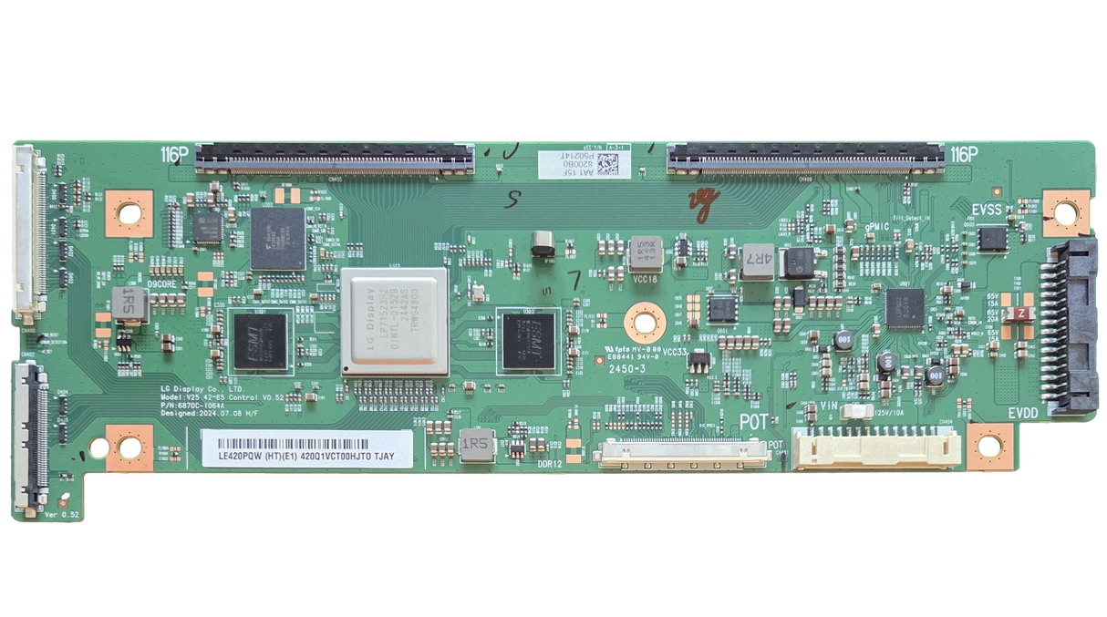 6871L-8200B LG T-Con Board, 6870C-1064A, OLED42C5PUA.DUSQLJR, OLED42C5PUA