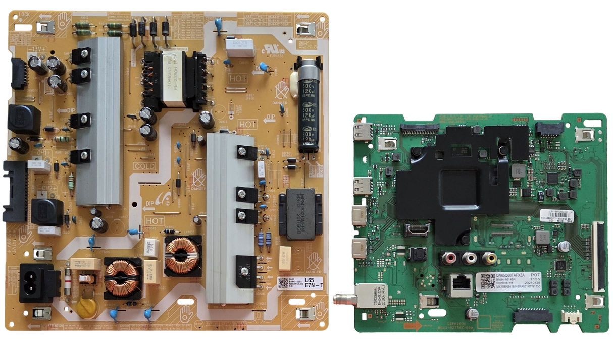 QN65Q60TBFXZA Samsung TV Repair Parts Kit, BN94-16148R Main Board, BN44-01059A Power Supply, QN65Q60TBFXZA UC03, QN65Q60TBFXZA
