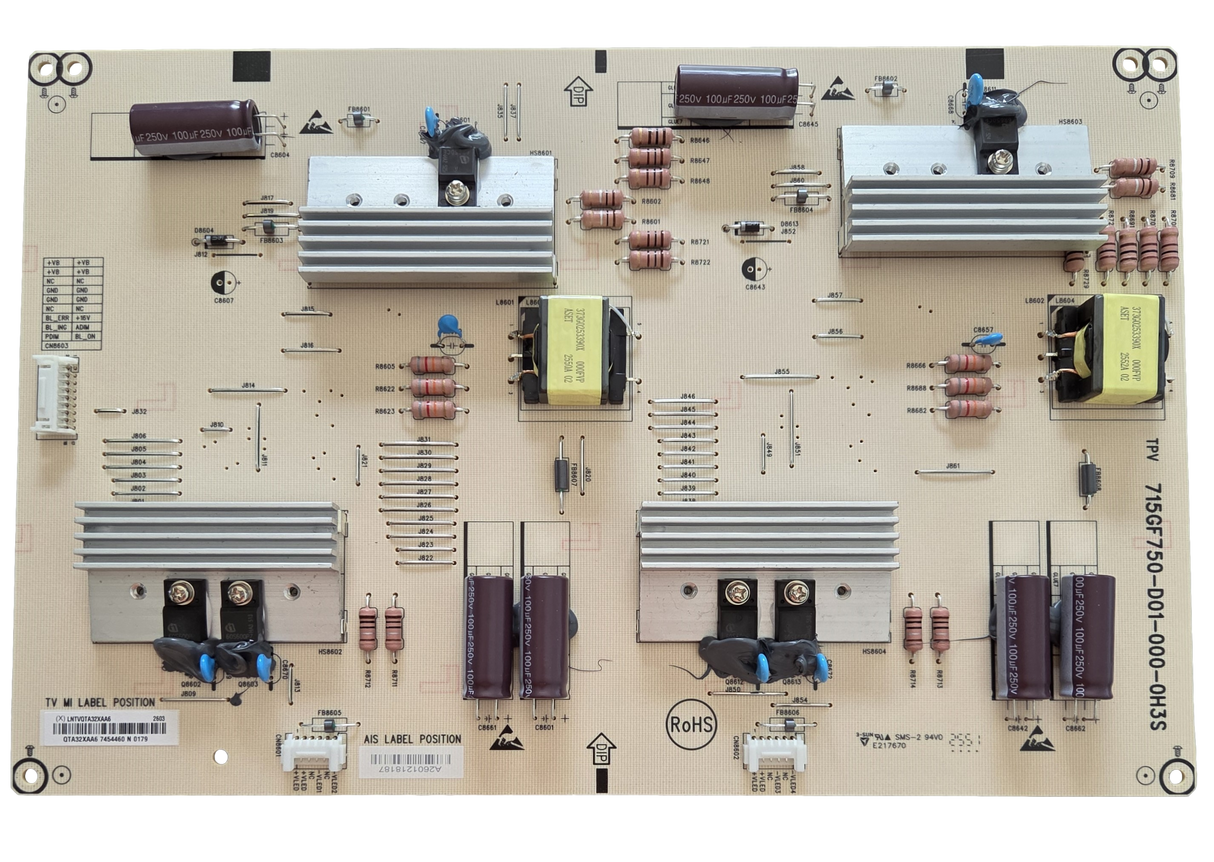 LNTVQTA32XAA6 Sony Power Supply, 715GF750-D01-000-0H3S, K-75XR30M2