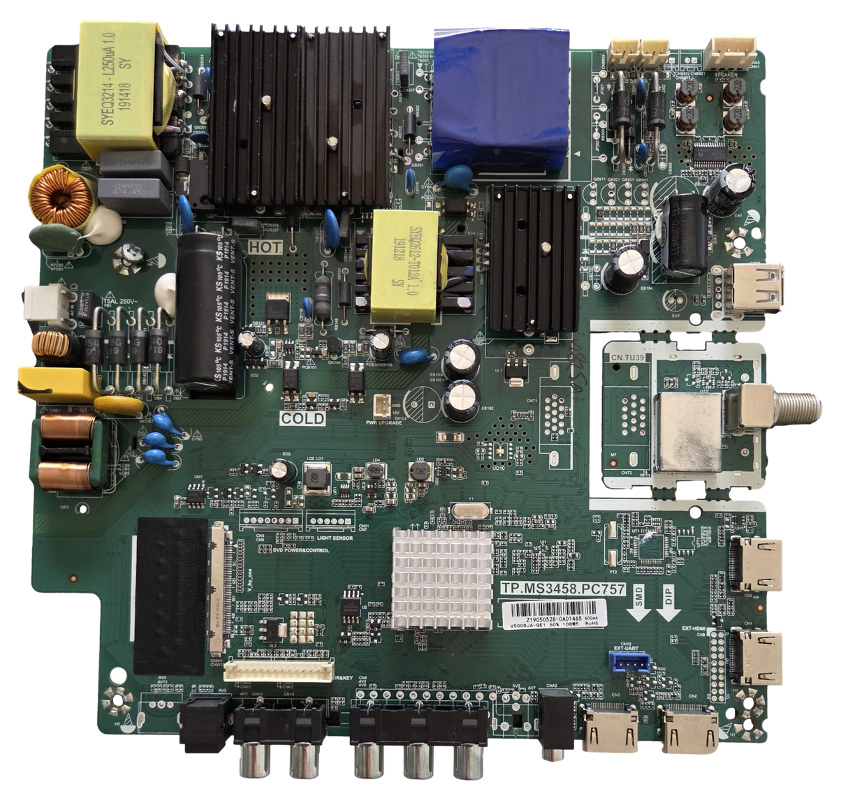 BH-19144 Vidao Main Board, TP.MS3458.PC757, Z19050528, V500DJ6-QE1, 50V41UHD