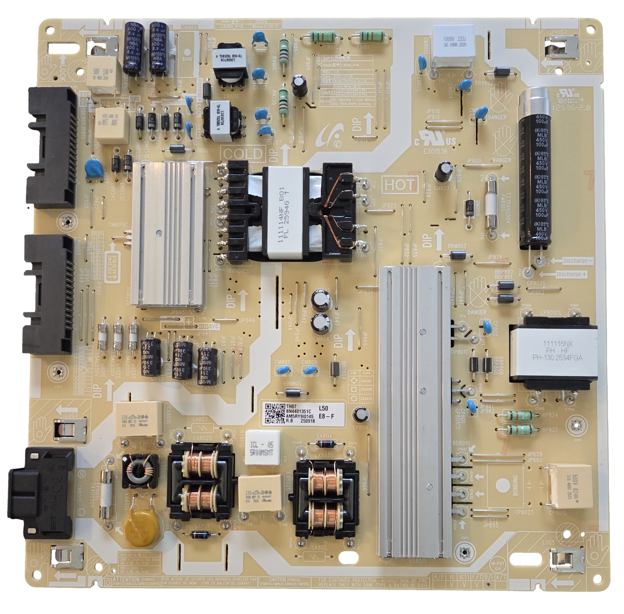 BN44-01351C Samsung Power Supply, BN4401351C, TH07, AM5RY9I0145, QN50Q8FAAFXZA