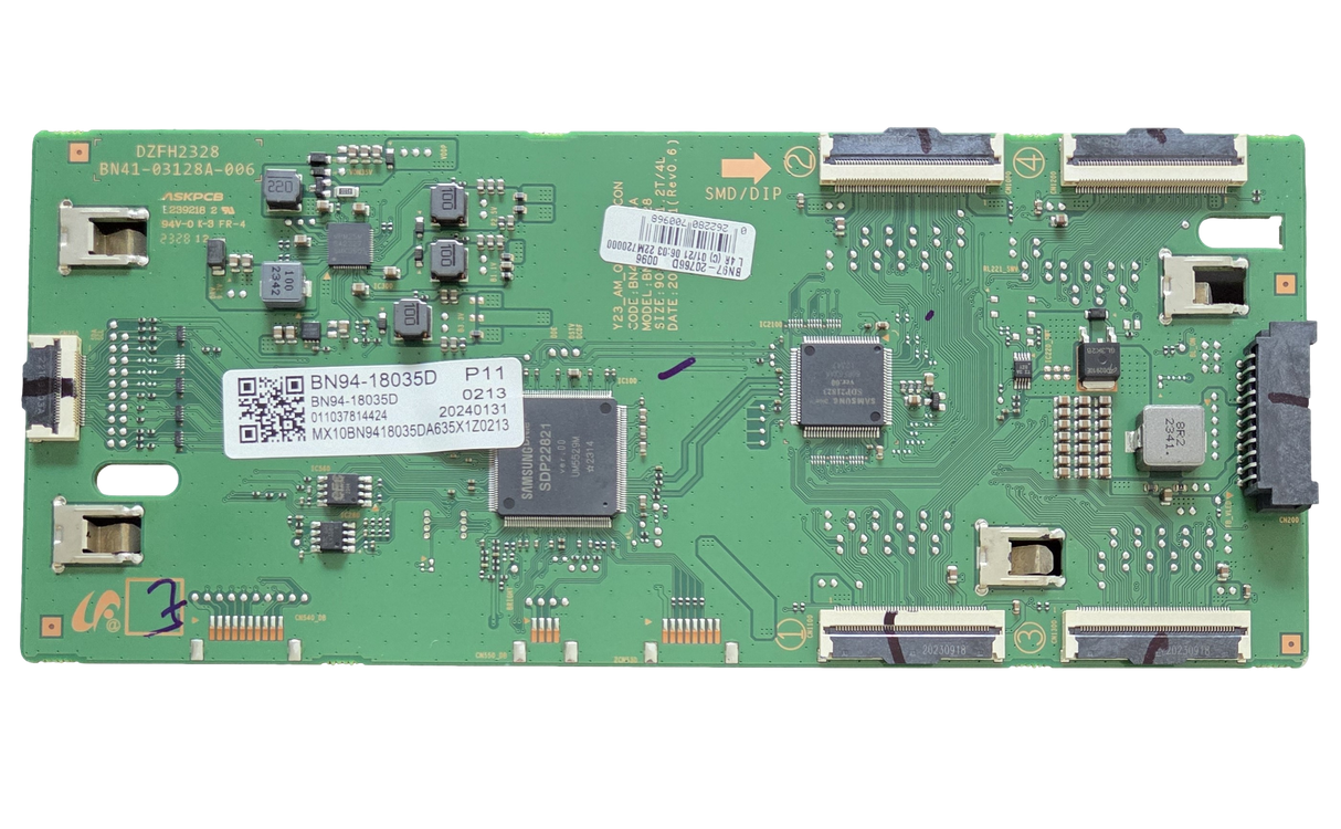 BN94-18035D Samsung LED Driver Board, BN41-03128A-006, QN43QN90CAFXZA