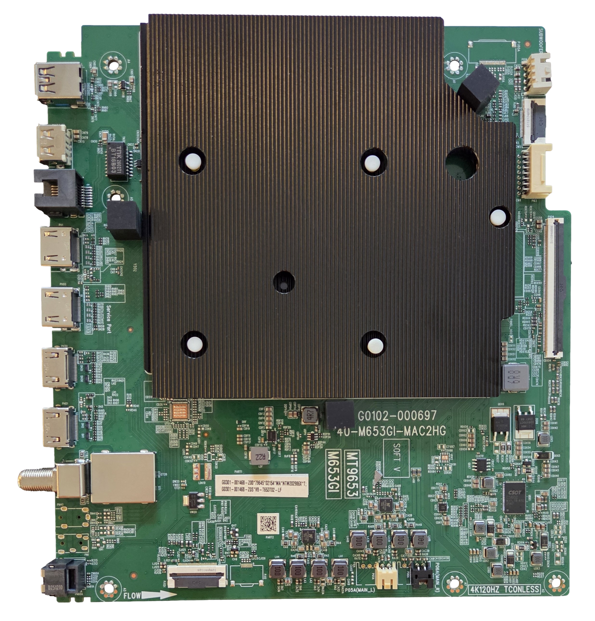 G0301-001468 TCL Main Board, G0102-000697, 40-M653GI-MAC2HG, 75QM7L