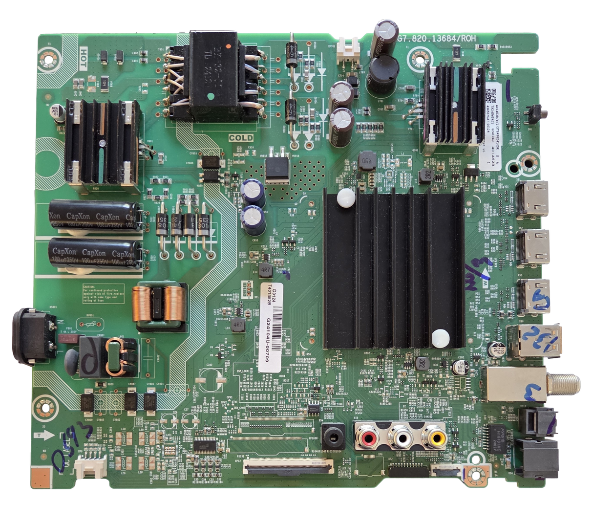 401451 Hisense Main Board, 401453B, 401452B, RSAG7.820.13684/ROH, 43A6N