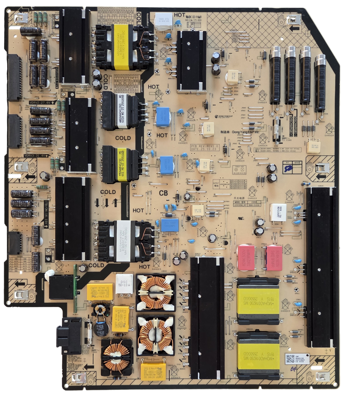 BN44-01416A Samsung Power Supply Board, L65C95NA_HOY, MRN65R95HAFXZA