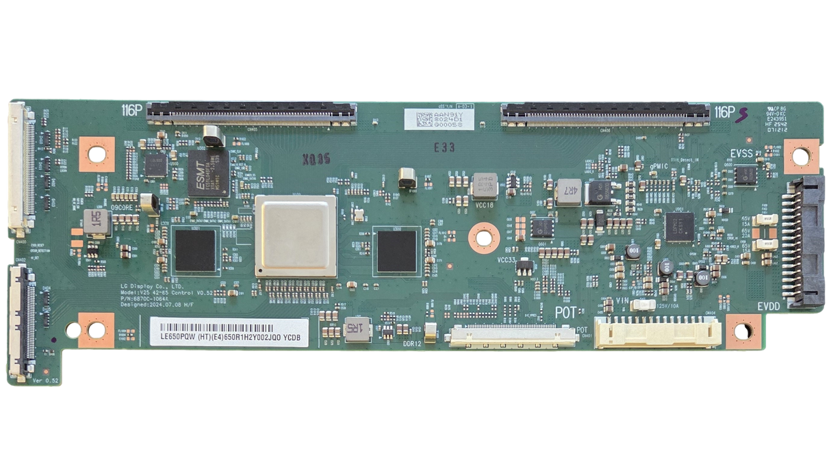 6871L-8024D LG T-Con, LE650PQW, OLED65C5PUA.DUSQLJR, OLED65C5PUA