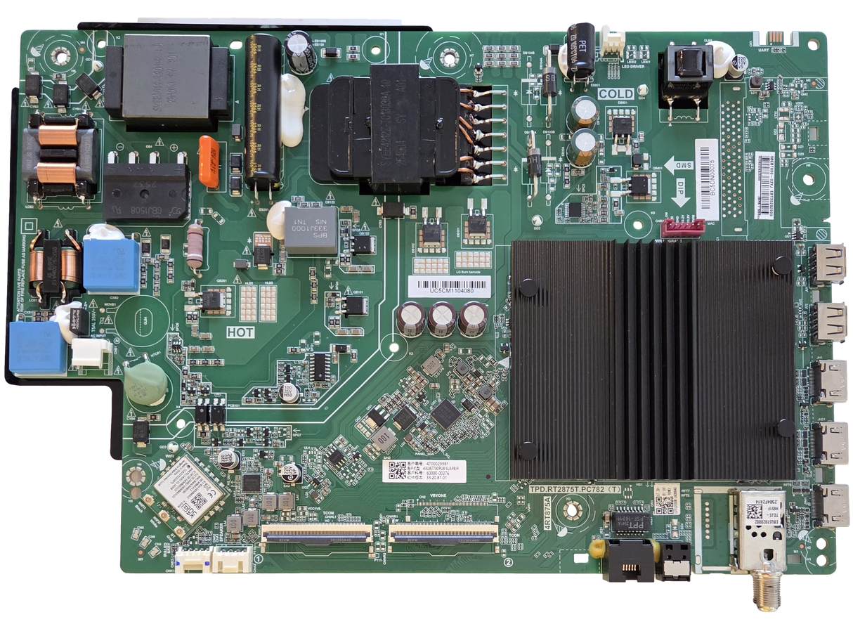 60000-00276 LG Main Board/Power Supply, TPD.RT2875T.PC782, 43UA7700PUB, 43UA7700PUB.AUSFBJR