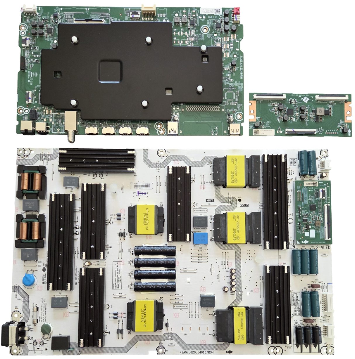 85U7SG Hisense TV Repair Parts Kit, 453156 Main Board, 447703 Power Supply, 431017 T-Con, 85U7SG