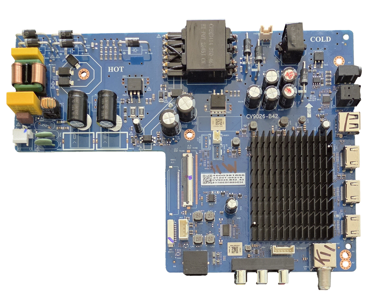 21201-05216 Insignia Main Board, CV9026-B42, NS-43F501NA26