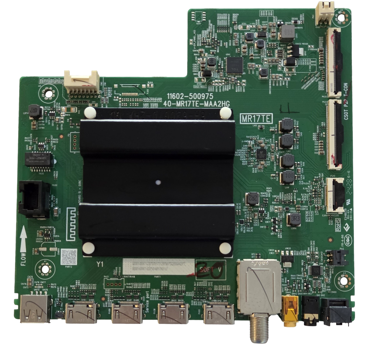 G0301-000471-Z00 TCL Main Board, 11602-500975, 40-MR17TE-MAA2HG, 43S451