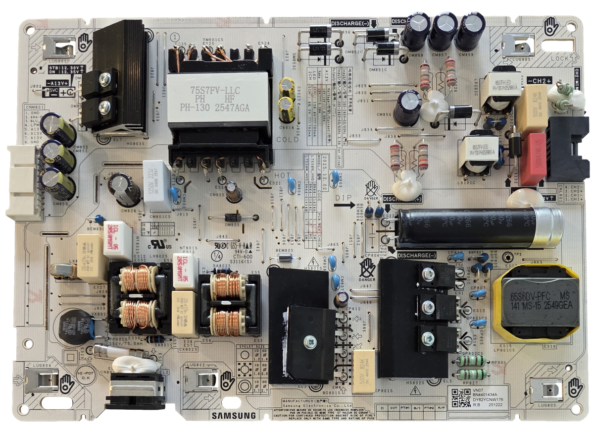 BN44-01434A Samsung Power Supply Board, L75S8N_HVD, UN75M80HAFXZA, UN75M80HAFXZA