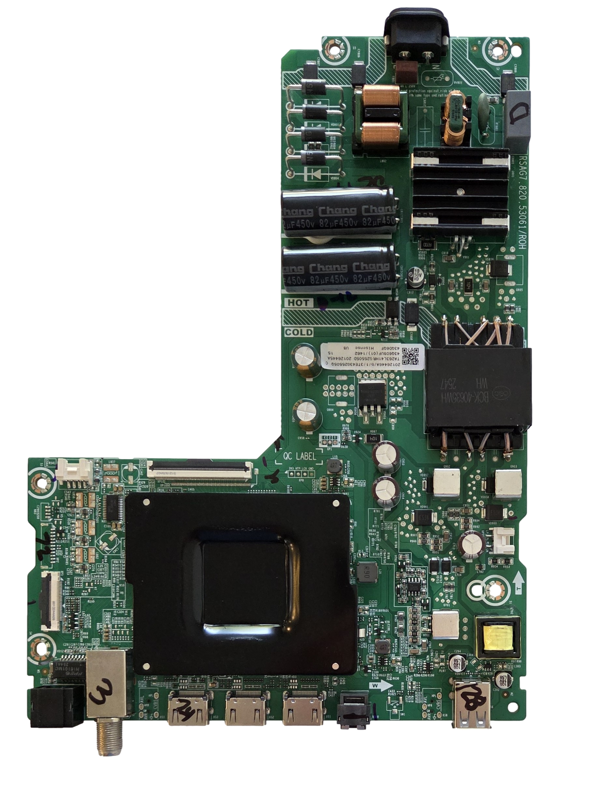 431786 Hisense Main /Power Supply Board, 20126446, 20126445, RSAG7,820,53061/ROH, 43QD60F