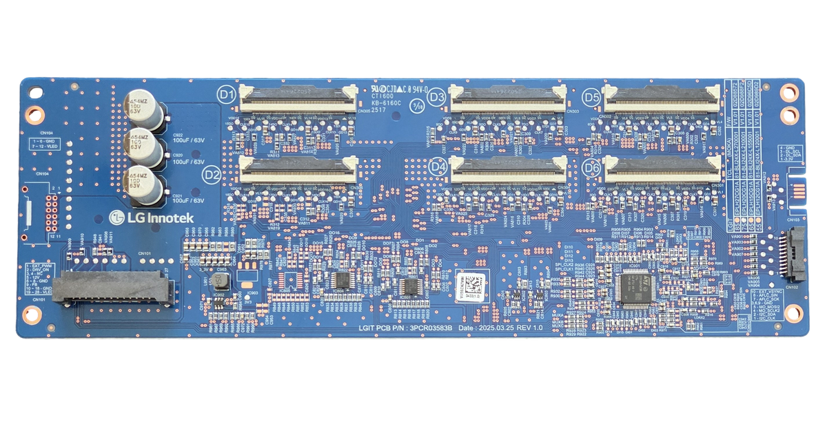 EPLH20CG1A LG T-Con Board, 3PCR03583B, 75QNED91AUA.CUSDKH, 75QNED91AUA
