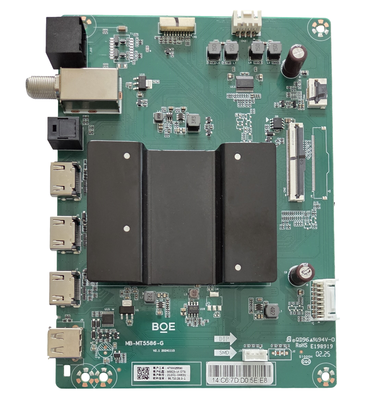 21201-04631 Vizio Main Board, 21201-04631, MB-MT5586-G, M65Q6-L4