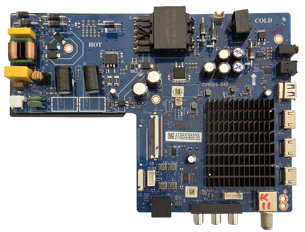 21201-05342 INSINGIA Main/Power Supply Board, CV9026-B42 , 1000400488 , NS-43E501NA26