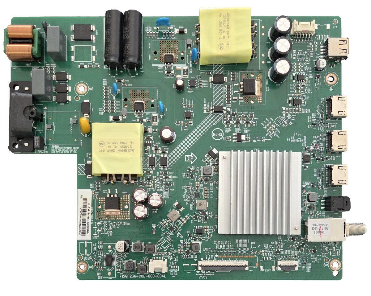 756TXPCC02K05001 Vizio Main Board, 715GF236-C0B-000-004L, V4K55M-0801