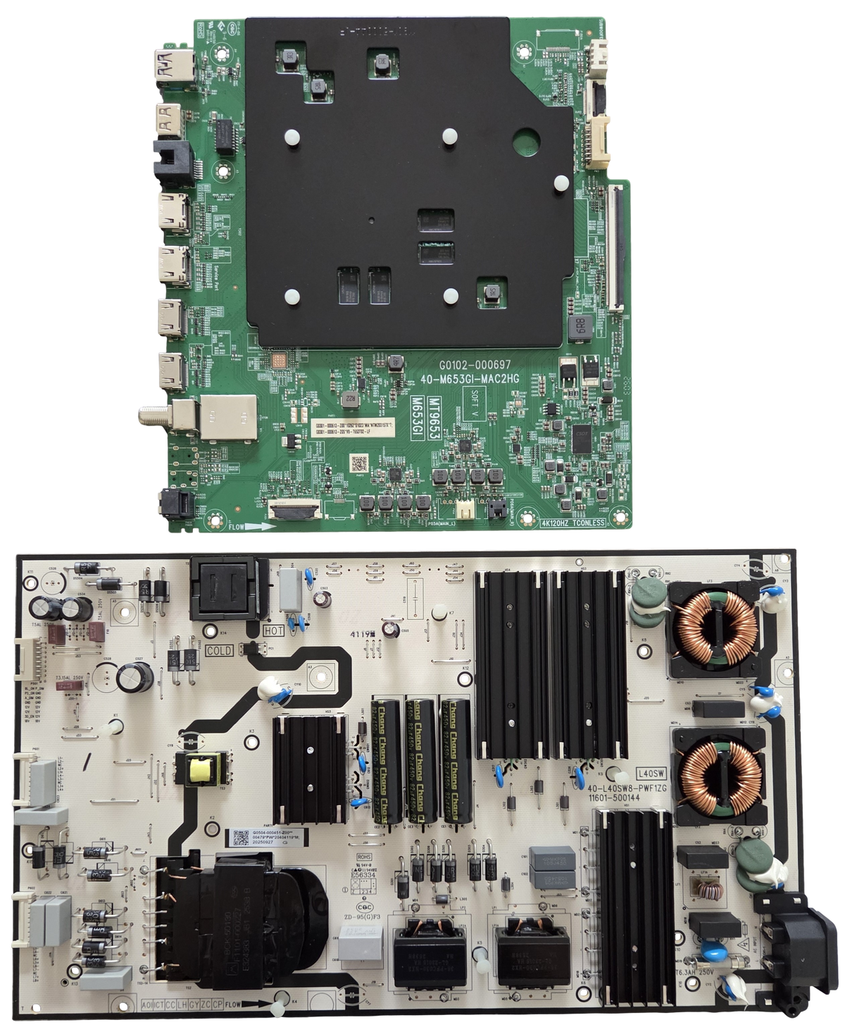 85Q7K TCL TV Repair Parts Kit, G0301-000613-Z00 Main Board, G0504-000451-Z00 Power Supply, 85Q7K
