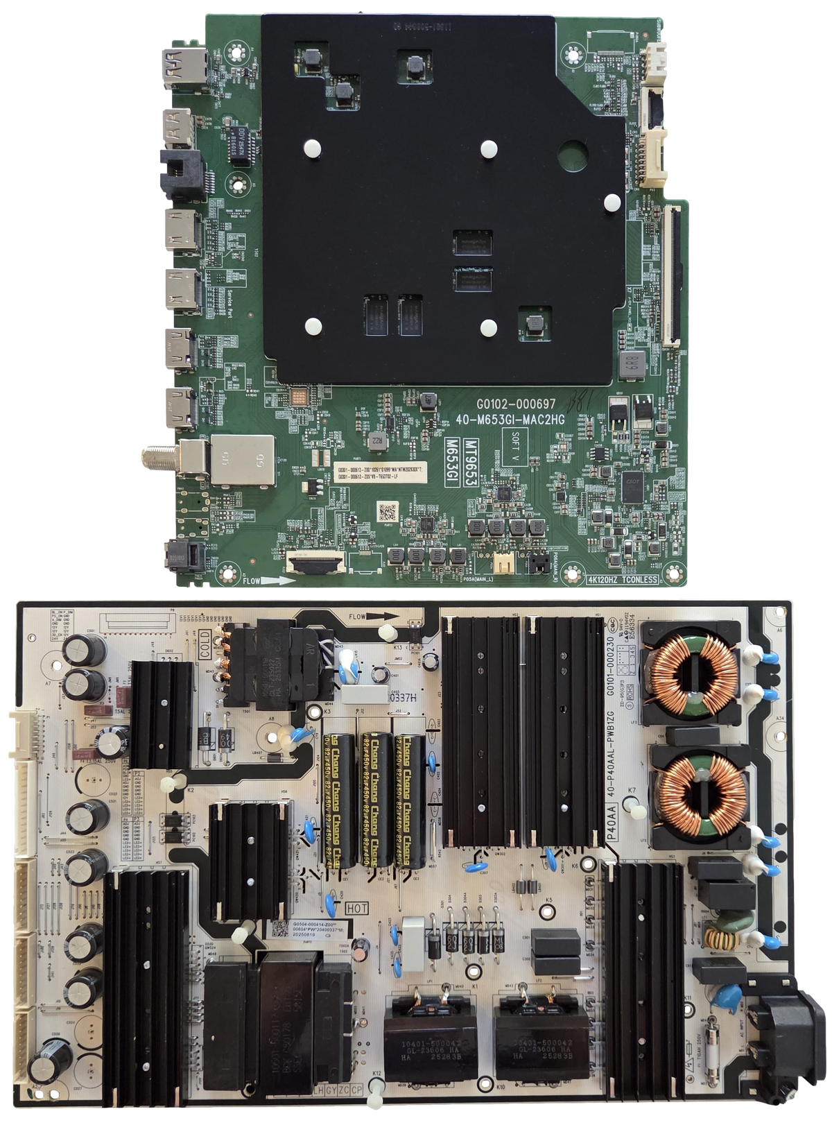 85QM63K TCL TV Repair Parts Kit, G0301-000613-Z00 Main Board, G0504-000414-Z00 Power Supply, 85QM63K