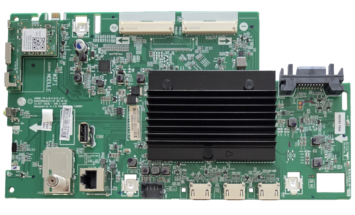 EBT30435776, LG Main Board, EAX01953103(1.0), 75NU850BPUA.AUSFLKR, 75NU850BPUA
